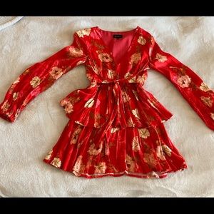 GORGEOUS Majorelle red mini dress